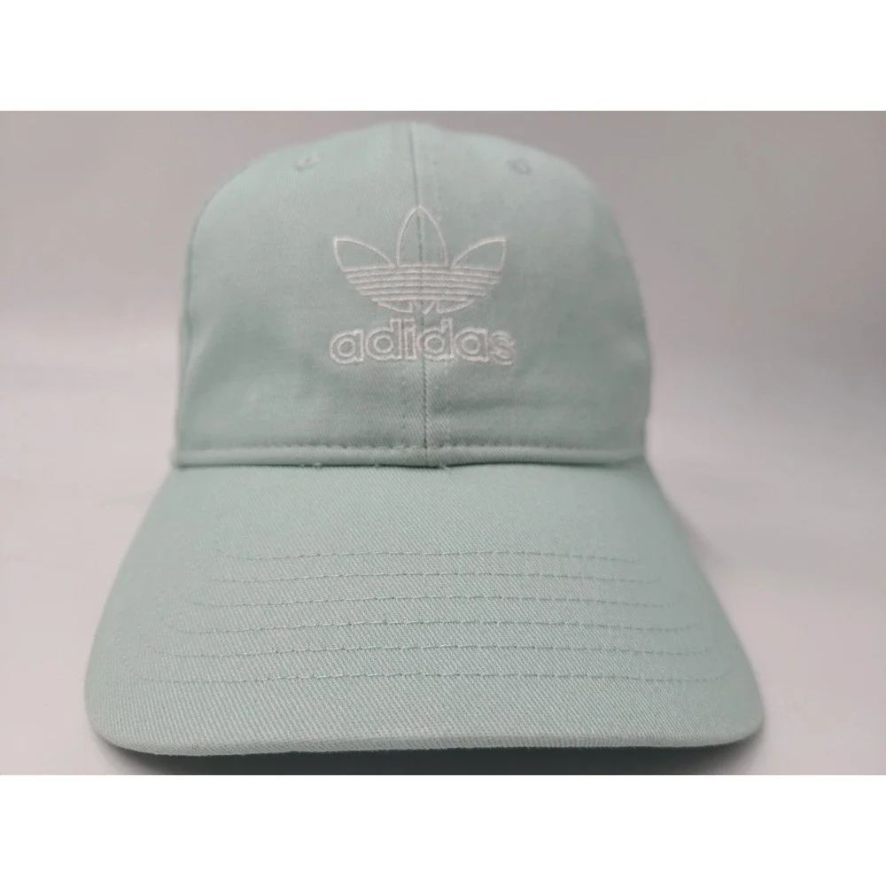Women Adidas Trefoil‎ OSFW Strapback Adjustable Hat Cap Cotton Casual Mint White